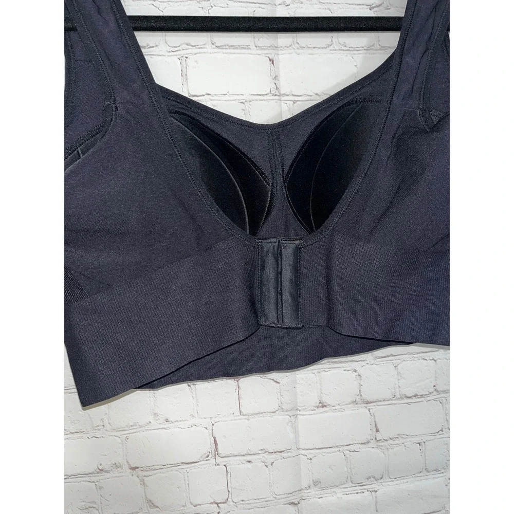 Truekind Daily Comfort Wireless Shaper Bra Black 2XL New with Extender 10023 - Picture 5 of 7